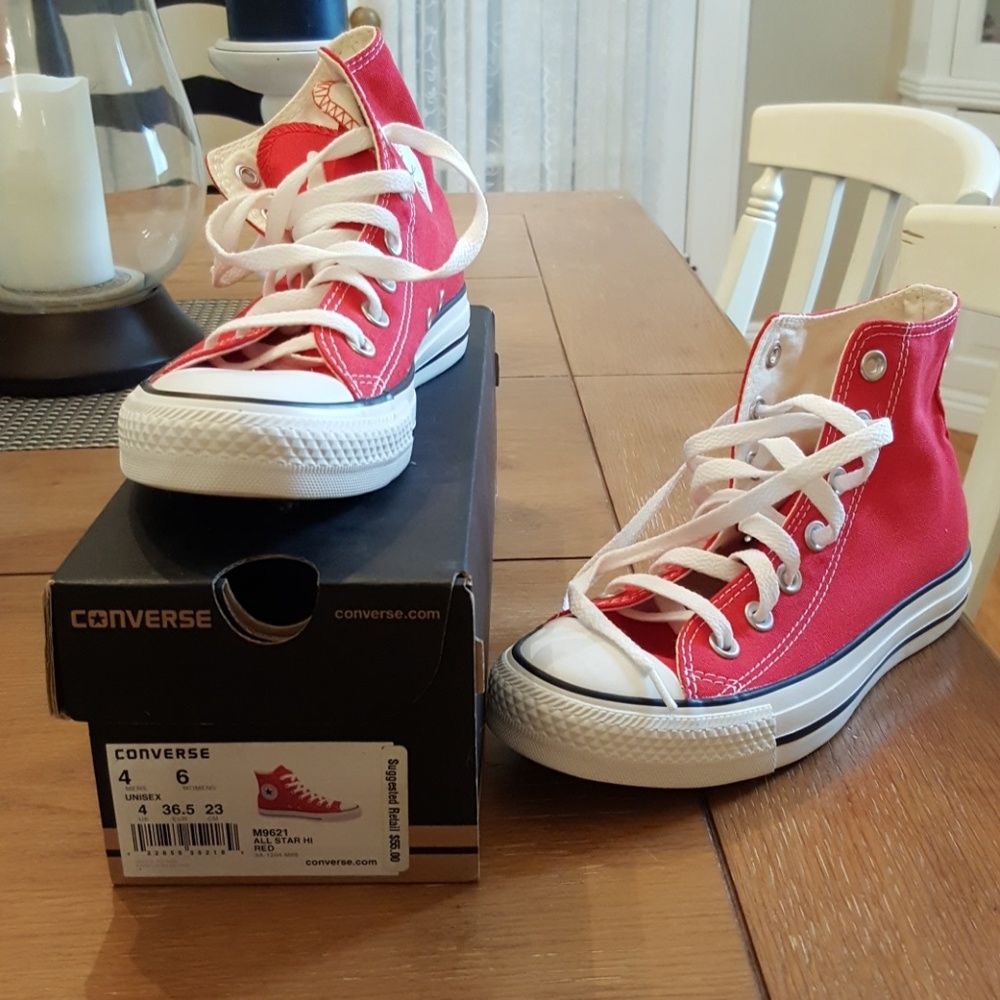 NWT Red high top Converse All Star